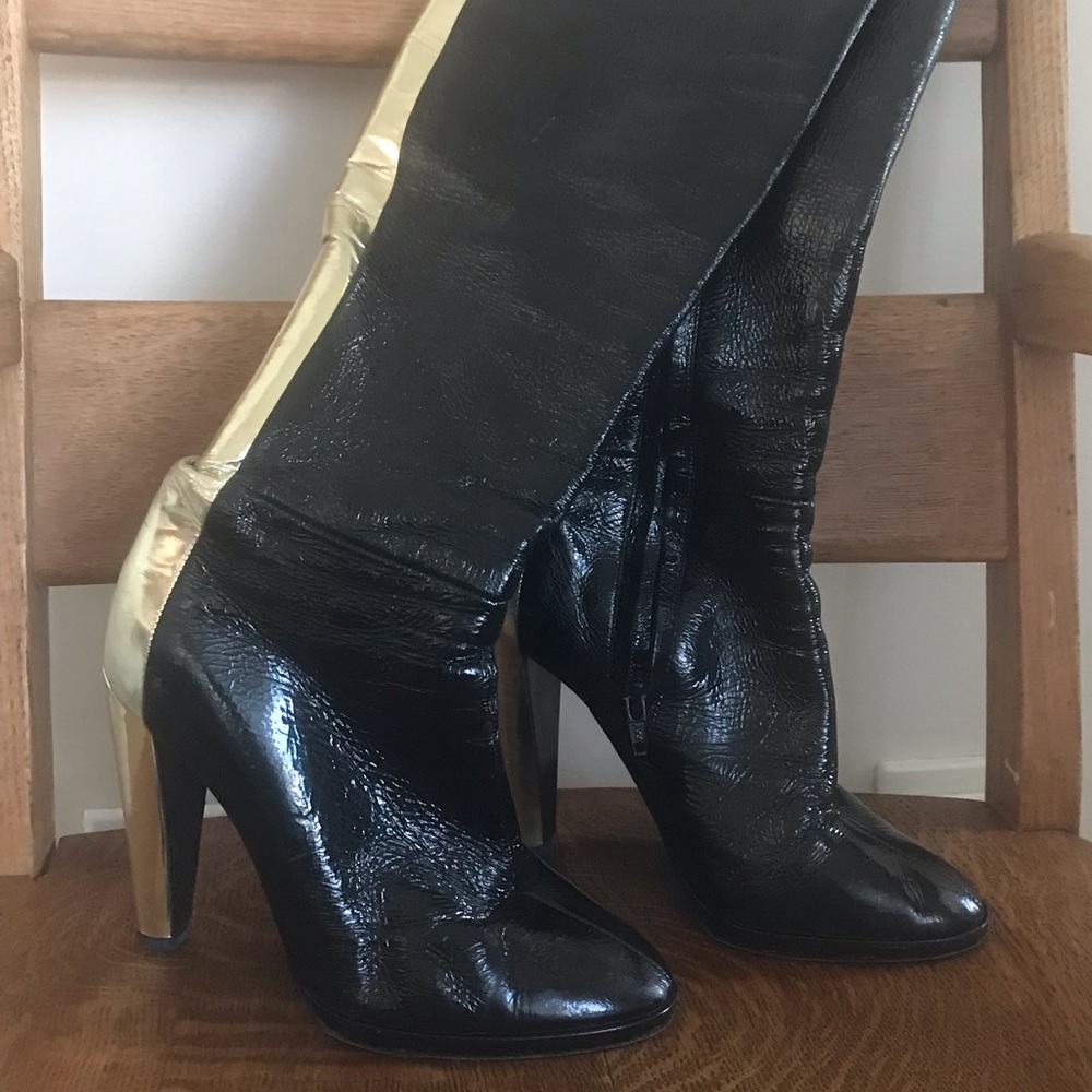 Patent leather designer boot for sale, size 37, Pierre Hardy